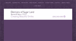 Desktop Screenshot of dentistryofsugarland.com